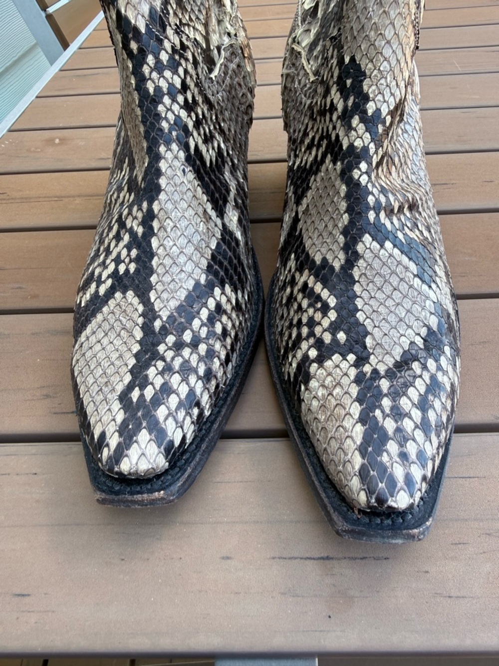 Tecovas *Limited Edition Zoey in Python side zip Ankle Booties - Picture 4 of 6